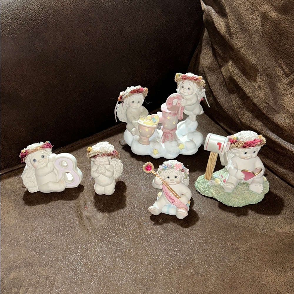 Dreamsicle Cherub Figurines Signed-Vintage